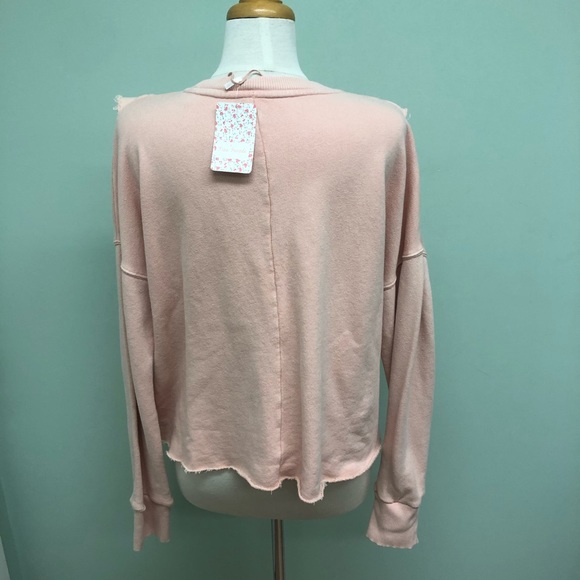Free People Women's Light Pink Ruffle Sweater / Various Sizes - Picture 3 of 3